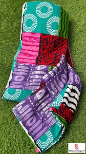 Ankara African Batik Cotton <b>Fabric</b> Premium Quality Waterproof <b>Medium</b> Weight Rib Custom Textile Manufacturer OEM ODM Fashion Bag - Product Image 2