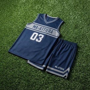 Ma-Attiera Ensemble Maillot et Short de Basketball pour Homme, Numéro 03, Impression par Sublimation, Polyester Respirant, Tenue d'Équipe Adulte - Product Image 5