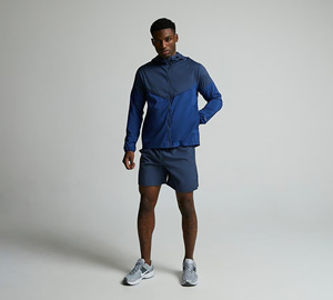 Men's Hooded Windbreaker Set Color Blocking Zipper Closure Sporty Outdoor Wear Summer Polyester Material - Product Image 4