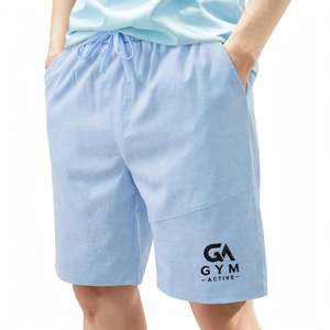 Pantalones Cortos de Verano para Hombre al por Mayor, Estilo Vintage, con Cordón, Tejidos, de Cintura Media, Transpirables, Ecológicos, de Seda Helada, Antiarrugas y de Secado Rápido - Product Image 1