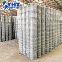 Malla de Alambre Galvanizado de 12.5 Gauge y 47 Pulgadas x 330 Pies con Junta Articulada para Cercas de Campo, Ganado, Ovejas, Cabras y Granjas