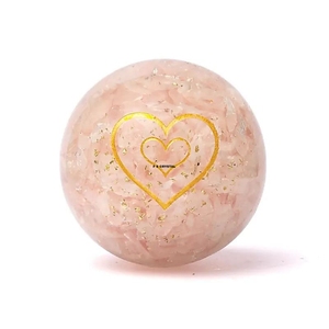 Sphère d'Orgone en Quartz Rose Semi-Précieux Faite à la Main Portable Vente en Gros Métaphysique Gujarat Inde Acheter F S CRYSTAL - Product Image 1