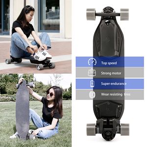 Portatile tutti i terreni Longboard elettrico Skateboard con doppia cintura motori nuovo telecomando per la vendita - Product Image 4