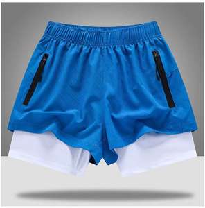 Respirant maille Shorts de course hommes Ftness musculation Double couche Shorts hommes entraînement sport séchage rapide Shorts de gymnastique - Product Image 1
