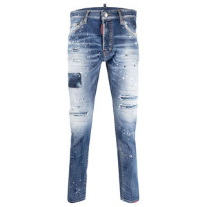 Jean ample et décontracté coupe bootcut à étoile en strass à cinq branches personnalisée, vente en gros - Product Image 6