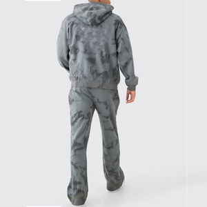 Ensemble deux pièces pour homme, coupe droite, respirant, personnalisé, épaules tombantes, avec cordon de serrage, longueur intégrale, en coton/polyester - Product Image 2