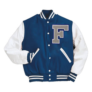 Premium Casual Letterman Jacket Heavyweight Wool Blend Embroidered Patch Snap Front Street Inspired Winter Jacket - Product Image 1