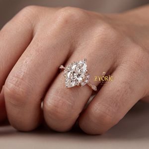 Anillo de Compromiso de Plata de Ley con Diamante Cultivado en Laboratorio, Estilo Vintage de Lujo, Inspirado en un Anillo Antiguo Único, para Aniversario de Bodas - Product Image 5