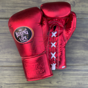 นวมชกมวย NBNL สีแดง สำหรับฝึกซ้อมและต่อยมวย |   หนังแท้ |   ถุงมือต่อสู้สำหรับมืออาชีพ |   โลโก้แบบกำหนดเองของ OEM - Product Image 2