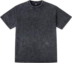 T-shirts imprimés délavés à l'acide en gros, style vintage oversize, avec logo personnalisé, en coton, vêtements streetwear pour hommes - Product Image 3