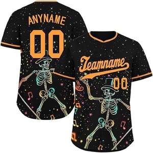 Maillot de baseball court élégant et respirant par sublimation, durable, anti-humidité, pour l'école, le collège et les clubs de baseball - Product Image 1