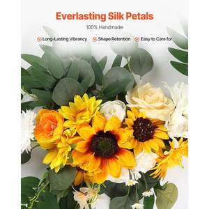 Kit de tissu drapé d'arc de mariage de tournesol de 21Ft fleurs artificielles pour la décoration de toile de fond de réception de cérémonie de mariage Pack 3 - Product Image 4