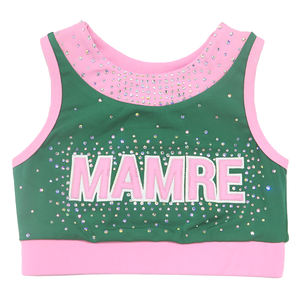 Vestido de Falda sin Mangas para Adultos, para Fútbol Americano, Animación, Baile, con Estampado de Diamantes de Imitación, Uniforme de Spandex/Poliéster - Product Image 2