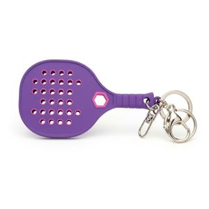 High Quality Padel Racket Keychain Custom Size Promotional Durable Rubber Tennis Racket <b>Keytag</b> Custom Logo Embossed Printing - Product Image 4