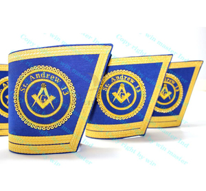 Manchettes de gauntlets maçonniques |   Manchettes et accessoires maçonniques de haute qualité en gros – Manchettes et accessoires maçonniques sans gants - Product Image 6