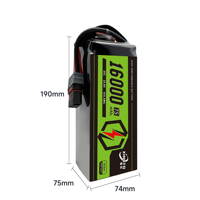 Batterie rechargeable LiFePO4 XINGTO haute performance 7S 16000 mAh 431,2 Wh, 800 cycles, pour drones agricoles de protection des cultures