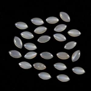 Pierre précieuse naturelle en pierre de lune grise, cabochon, taille marquise, pierre précieuse en vrac pour la création de bijoux, livraison rapide, produits en ligne, vente en gros en vrac - Product Image 4