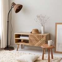 Meuble TV en bois de manguier Vandana Cresta Vertex Chevron