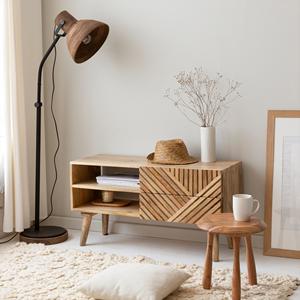 Soporte para TV de madera de mango Vandana Cresta Vertex Chevron - Product Image 1