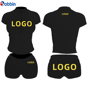 Women's <b>Sets</b> Summer Cotton 1/4 Zipper T-Shirt <b>Sexy</b> Outfits <b>Sets</b> Custom Logo Shorts <b>Set</b> Summer Women Clothes Short Sleeve <b>Sets</b> - Product Image 1