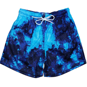Men's Tie <b>Dye</b> <b>Blue</b> Mesh Shorts With Drawstring Waist Quick Dry Casual Sport Shorts New 2026 High Quality OEM Service - Product Image 5
