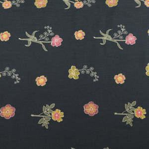 Tissu en denim de coton avec broderie pour les acheteurs de vêtements, tissu en dentelle, tissu pour vêtements, vente en gros, export, fourniture de vêtements de mode, Royaume-Uni - Product Image 1