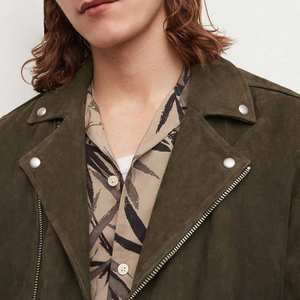 Pure Branded Material Great Personality <b>Suede</b> Leather <b>Jacket</b> Multi Pockets Drop Shipping Discounted Price Men's Cowhide <b>Jacket</b> - Product Image 6