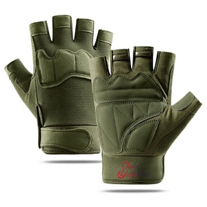 Premium Half Finger Leather Gym <b>Gloves</b> Custom Logo Fitness Weightlifting Workout <b>Gloves</b> Manufacturer - Product Image 5