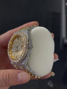 Montre mécanique Moissanite Iced Out, mouvement automatique, boîtier en métal, cadran rond, montre-bracelet de luxe unisexe Hip Hop - Product Image 4