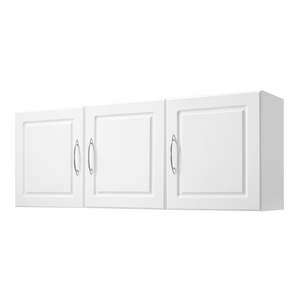 12.44 X 54 X 20.31 White 2-Tier <b>Wall</b> Mounted Hanging Cabinet 3 Doors Kitchen Garage Laundry Cabinet Organizer <b>Wall</b> <b>Storage</b> - Product Image 1