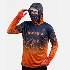 Custom Fishing Wear Hooded Uv Fishing Shirts Long Sleeve Moisture Wicking <b>Camo</b> Hoodies Lightweight Sun Protection Fishing Hoodie - Product Image 6