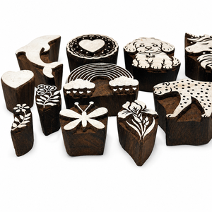 Bloques de Impresión de Madera Hechos a Mano para Impresión Textil, Artesanía en Cerámica, Estampado, Juego de Bloques Decorativos para Arte - Product Image 1
