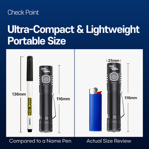 ZEROBEAM M5 Portable EDC Flashlight 2100 Lumen USB Type C <b>Rechargeable</b> <b>LED</b> Torch IPX8 IK10 <b>Lantern</b> Mode 255m Range - Product Image 2