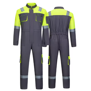 Factory <b>Safety</b> Coverall With Reflector Workwear High Visibility Comfortable Factory Supply 100% Cotton <b>Safety</b> Overall - Product Image 4
