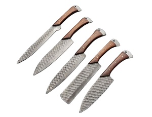 Viking Art Handmade 67-Layer Damascus <b>Sharp</b> Durable Straight Edge 6-Piece <b>Kitchen</b> <b>Knife</b> Set Wooden Ambidextrous Handles - Product Image 1