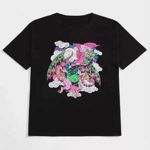 Camisetas Casuales de Corte Cuadrado 100% Algodón, Ligeras, con Estampado Personalizado por Sublimación DTG, Tejido de Punto - Product Image 1