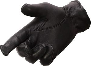 Guantes de conducción de cuero de piel de ciervo negro - Product Image 4
