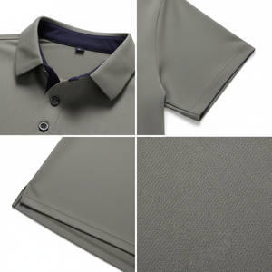 Camiseta Polo Casual para Hombre, Algodón 260 GSM, Corte Regular, Manga Corta, Cuello en V, Uso Diario, Secado Rápido, Antiencogimiento, Servicio OEM/ODM - Product Image 5