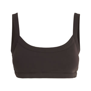 Soutien-gorge de sport uni à col rond, extensible et respirant, avec large bordure, pour femmes, fabriqué sur mesure par des fabricants OEM - Product Image 5