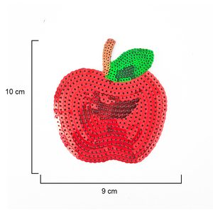 Christmas Red Apple Sequin Iron-On <b>Patch</b> Holiday Fruit Applique for Clothing <b>Bags</b> DIY Decoration - Product Image 4