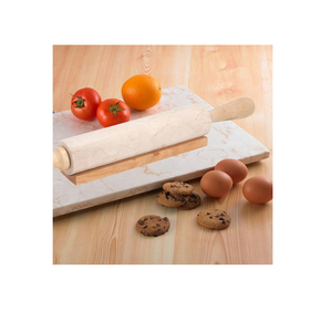 Rodillo de amasar de mármol natural con mango de madera perfecto para reposteros caseros que desean obtener rotis, puris y masas de repostería perfectas. - Product Image 4