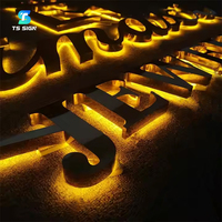 Letras Retroiluminadas de Fácil Instalación, Letrero de Acrílico LED 3D con Halo, Logotipo Iluminado para Exhibición Comercial, Letrero con Nombre Iluminado Personalizado