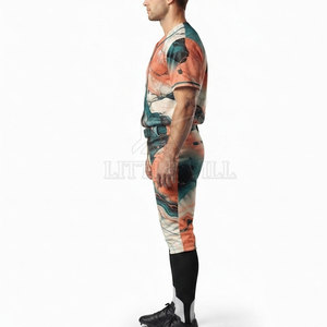 Meilleur choix pour uniforme de baseball personnalisé, maillot à boutons complets, pantalon assorti, design imprimé par sublimation créatif, polyester respirant - Product Image 4