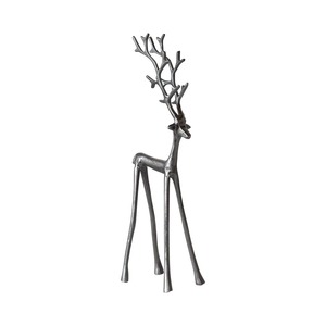 Figurines de cerfs en métal faites à la main, lot de 2, sculptures d'animaux minimalistes pour la décoration de table de Noël, salon - Product Image 5