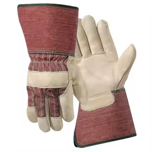 Gants de sécurité industriels en cuir de vachette pleine fleur antidérapants de qualité supérieure 11 oz personnalisables et durables pour la construction - Product Image 4