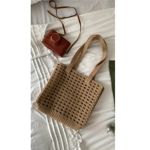 กระเป๋าโท้ททรงเรขาคณิตจากปอกระเจาธรรมชาติ ยอดนิยมสูง เหมาะสำหรับร้านงานฝีมือและร้านค้าช่างฝีมือ มีจำหน่ายในราคาที่ดีที่สุด - Product Image 1