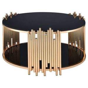 Table basse en métal artisanale de qualité supérieure avec des détails haut de gamme et un charme antique pour des intérieurs luxueux et élégants. - Product Image 6