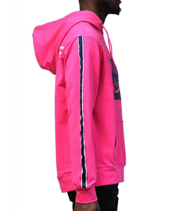 Make Your Brand Design Hoodie High Quality 100% Cotton 400gsm Custom Designed Screen Printing Hoodie Pink <b>Men</b> Hooded Sweatshirt - Product Image 3