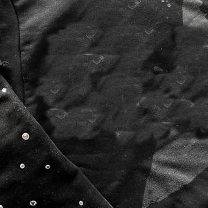 T-shirt en coton épais délavé vintage pour hommes, impression d'écran personnalisée LOGO, chemise à manches longues à double couche avec strass - Product Image 6