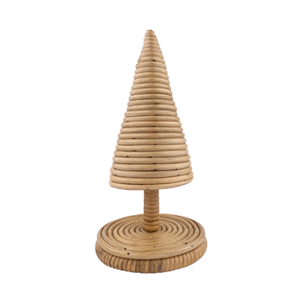 Sapin de Noël rustique élégant, décorations de Noël en rotin, décoration de maison écologique pour les fêtes, vente en gros depuis l'usine du Vietnam - Product Image 1